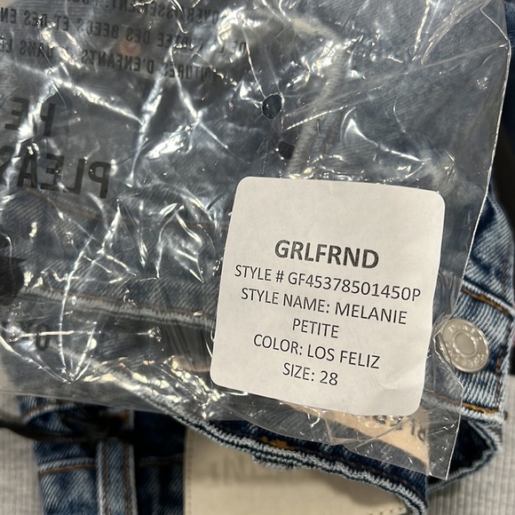 GRLFRND Melanie Petite High Rise Boot Cut Jeans Los Feliz Blue - Picture 10 of 10